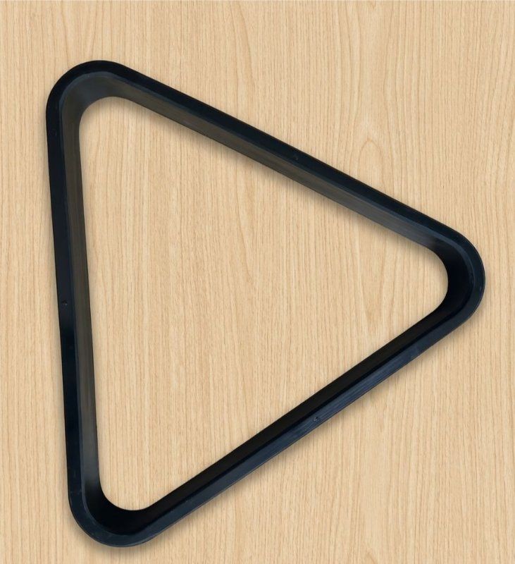 Triángulo de hule negro para pool